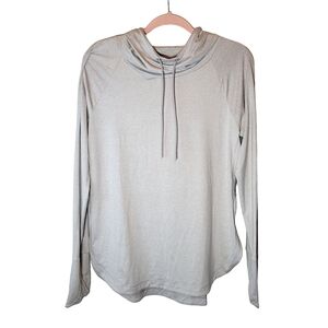 Athleta gray long sleeve pullover hoodie top Size Medium